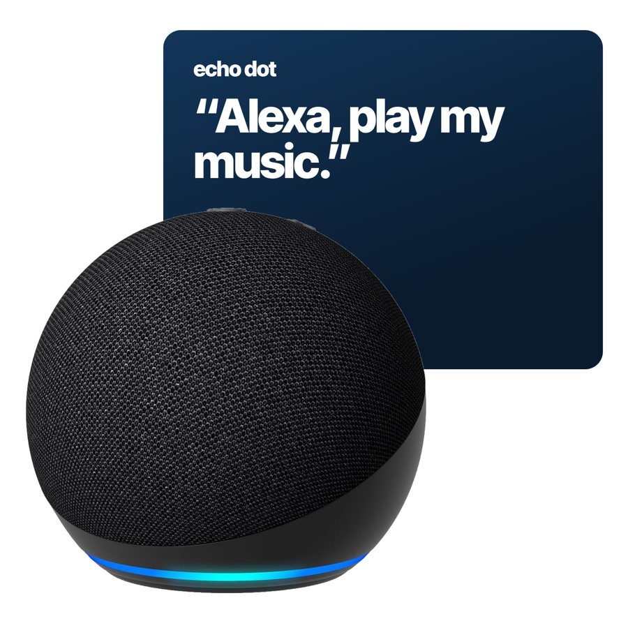 Option 2: the Echo Dot in front of a navy card