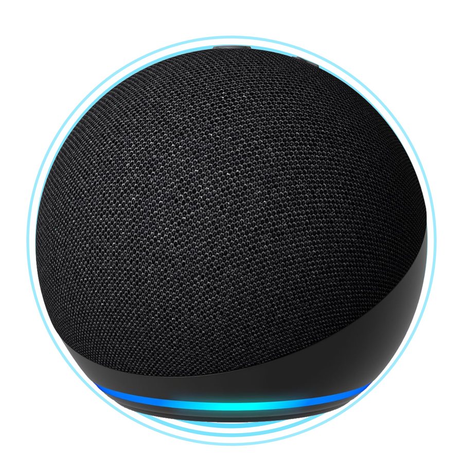 Option 3: the Echo Dot with cyan sound rings